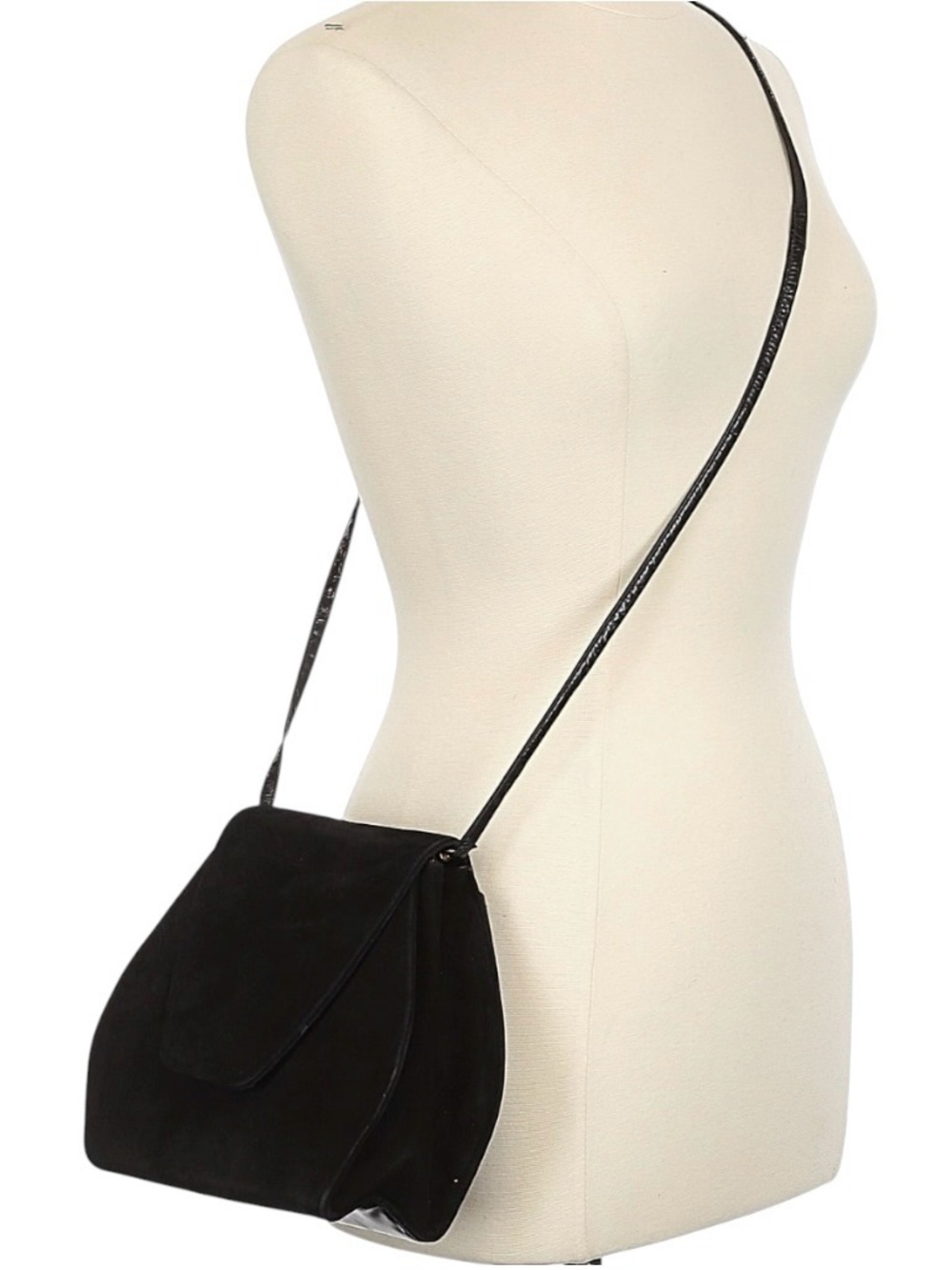 Vintage Frenchy Of‎ California Crossbody Purse Bag or Clutch in Black, Angular